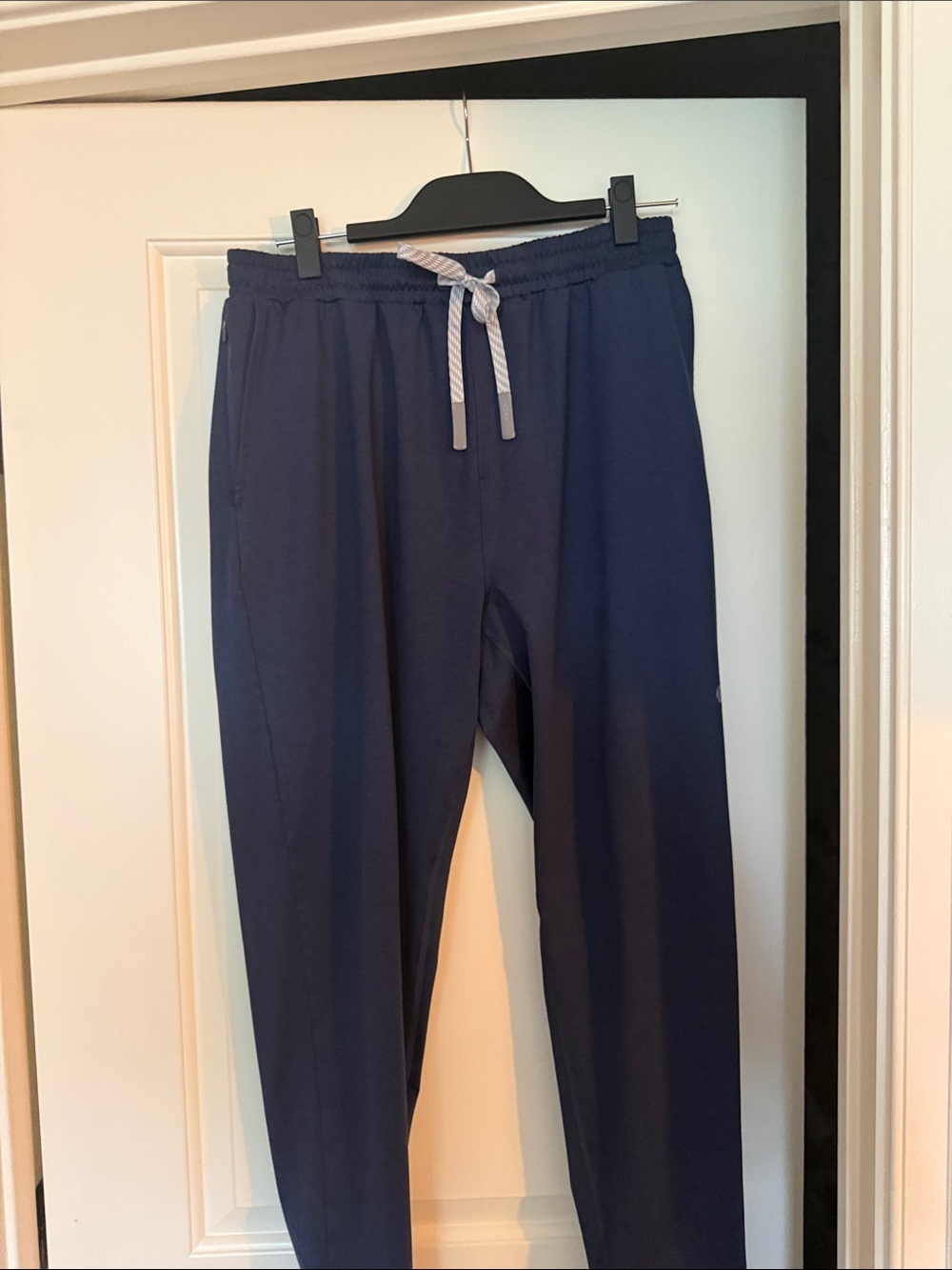 Men's Rhoback Large Navy BlueElastic Waist Joggers with Drawstring
